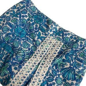 Lilly Pulitzer 00 Blue Print 100%‎ Cotton Skort